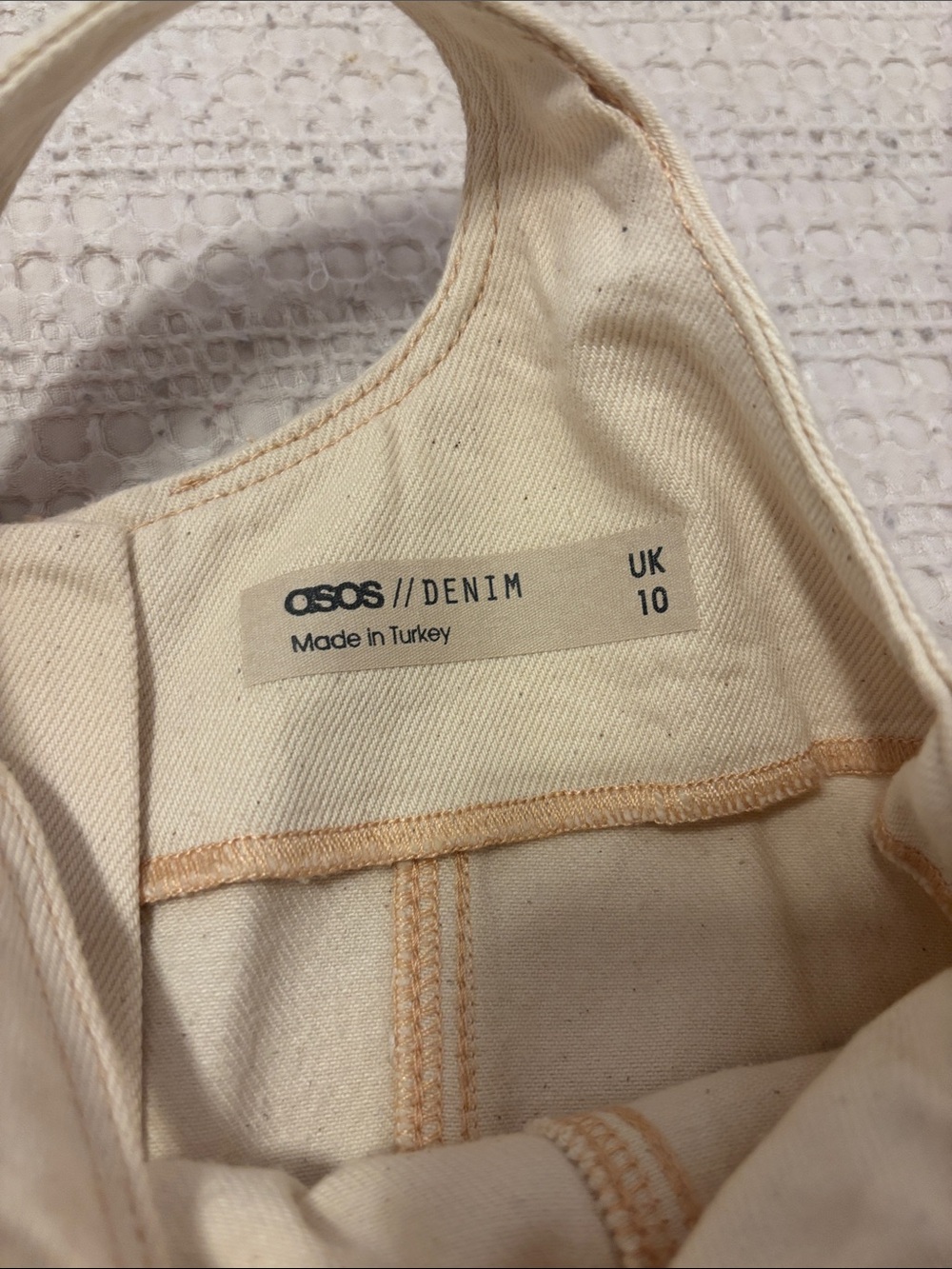 ASOS Cream Button-Front Mini Dress - Picture 2 of 4
